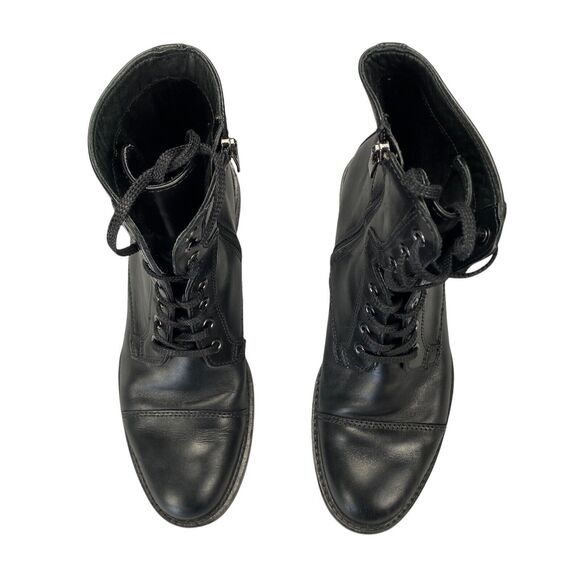 Ecco Sartorelle Combat Boot Black Leather Shoes Portugal Us 8(39) - Picture 10 of 16